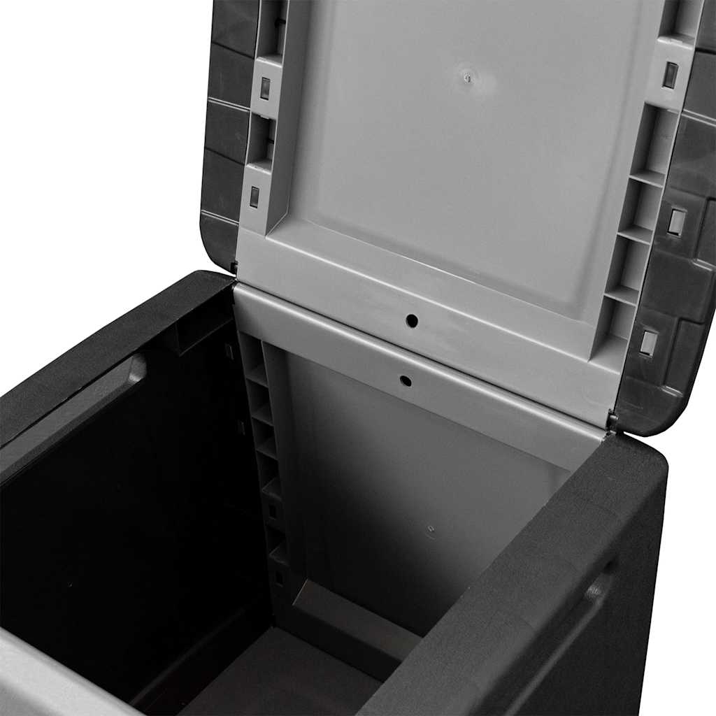 vidaXL Garten-Aufbewahrungsbox 54x53x57 cm 130 L Dunkelgrau Schwarz