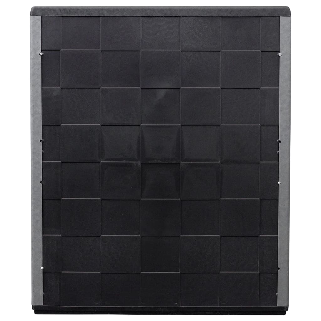 vidaXL Garten-Aufbewahrungsschrank Grau Schwarz 68x37x84 cm PP