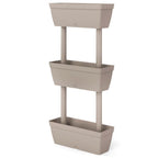 vidaXL Pflanzkübel 3-tlg. 100 cm Taupe