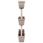 vidaXL Pflanzkübel 3-tlg. 100 cm Taupe