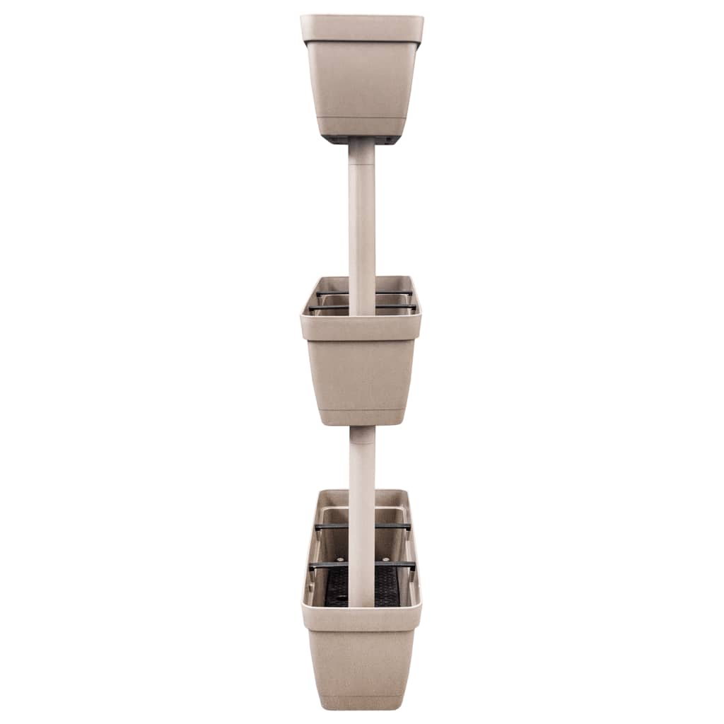 vidaXL Pflanzkübel 3-tlg. 100 cm Taupe