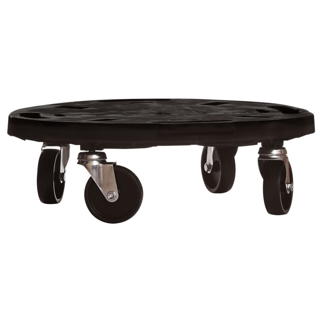 vidaXL Pflanzenroller 40 cm Durchmesser Schwarz 275 kg