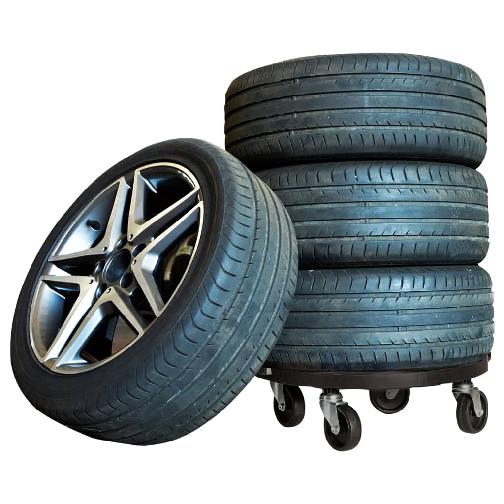 vidaXL Pflanzenroller 40 cm Durchmesser Schwarz 275 kg