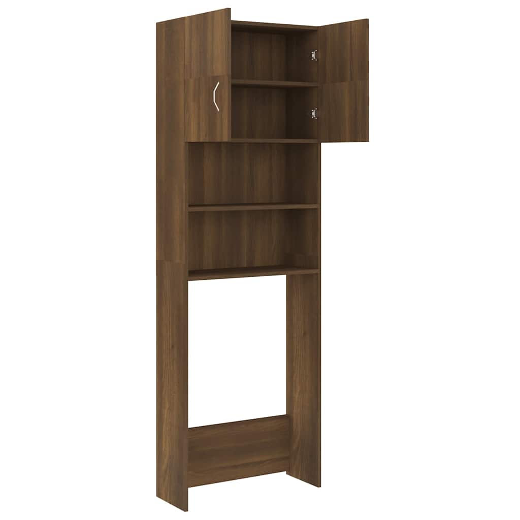 vidaXL Waschmaschinenschrank Braun Eichen-Optik 64x25,5x190 cm