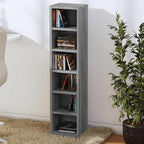 vidaXL CD-Regal Grau Sonoma 21x20x88 cm Holzwerkstoff