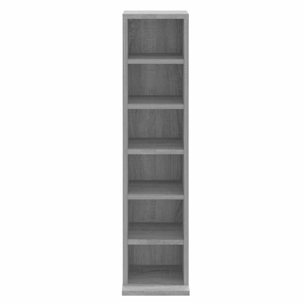 vidaXL CD-Regal Grau Sonoma 21x20x88 cm Holzwerkstoff