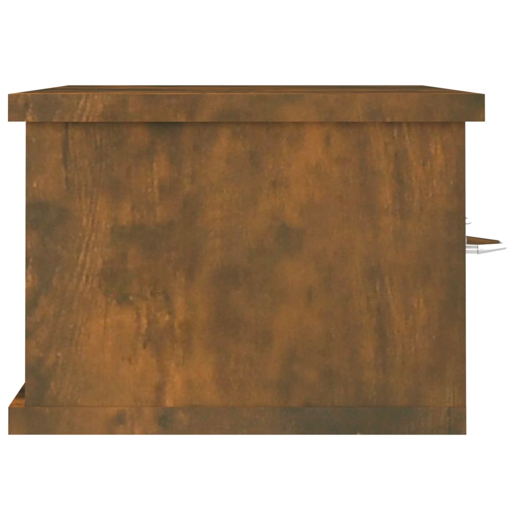 vidaXL Wandschrank Räuchereiche 60x26x18,5 cm Holzwerkstoff