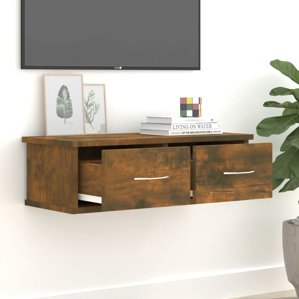 vidaXL Wandschrank Räuchereiche 60x26x18,5 cm Holzwerkstoff