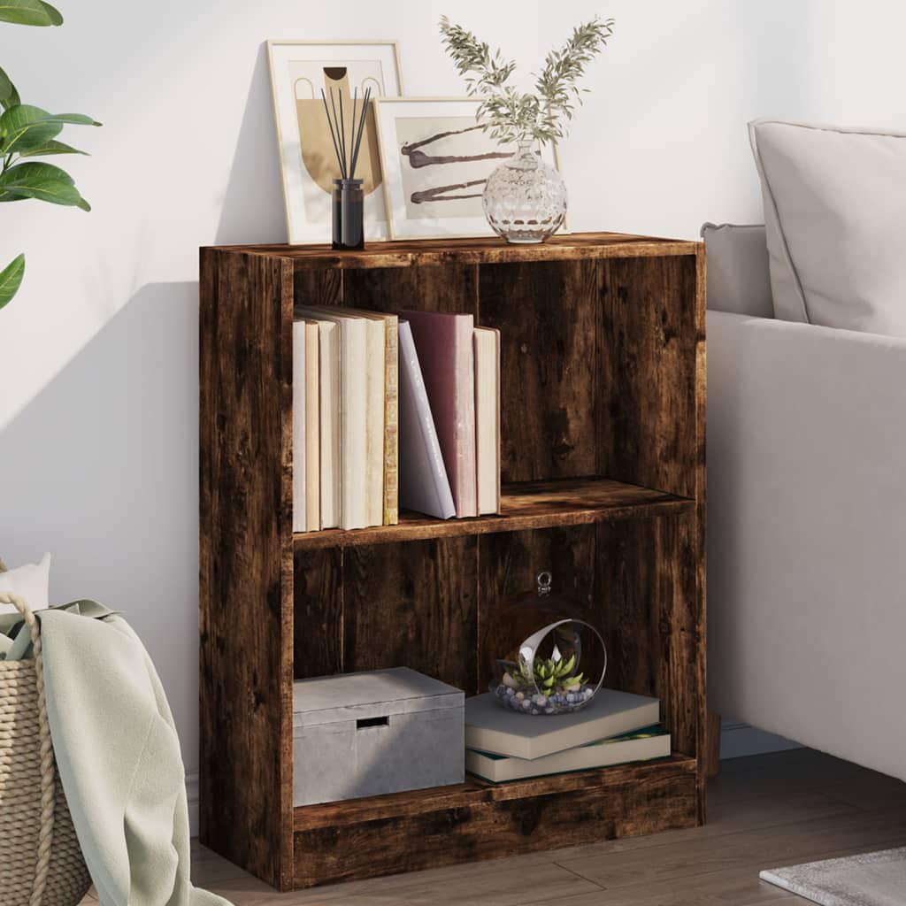 vidaXL Bücherregal Räuchereiche 60x24x76 cm Holzwerkstoff