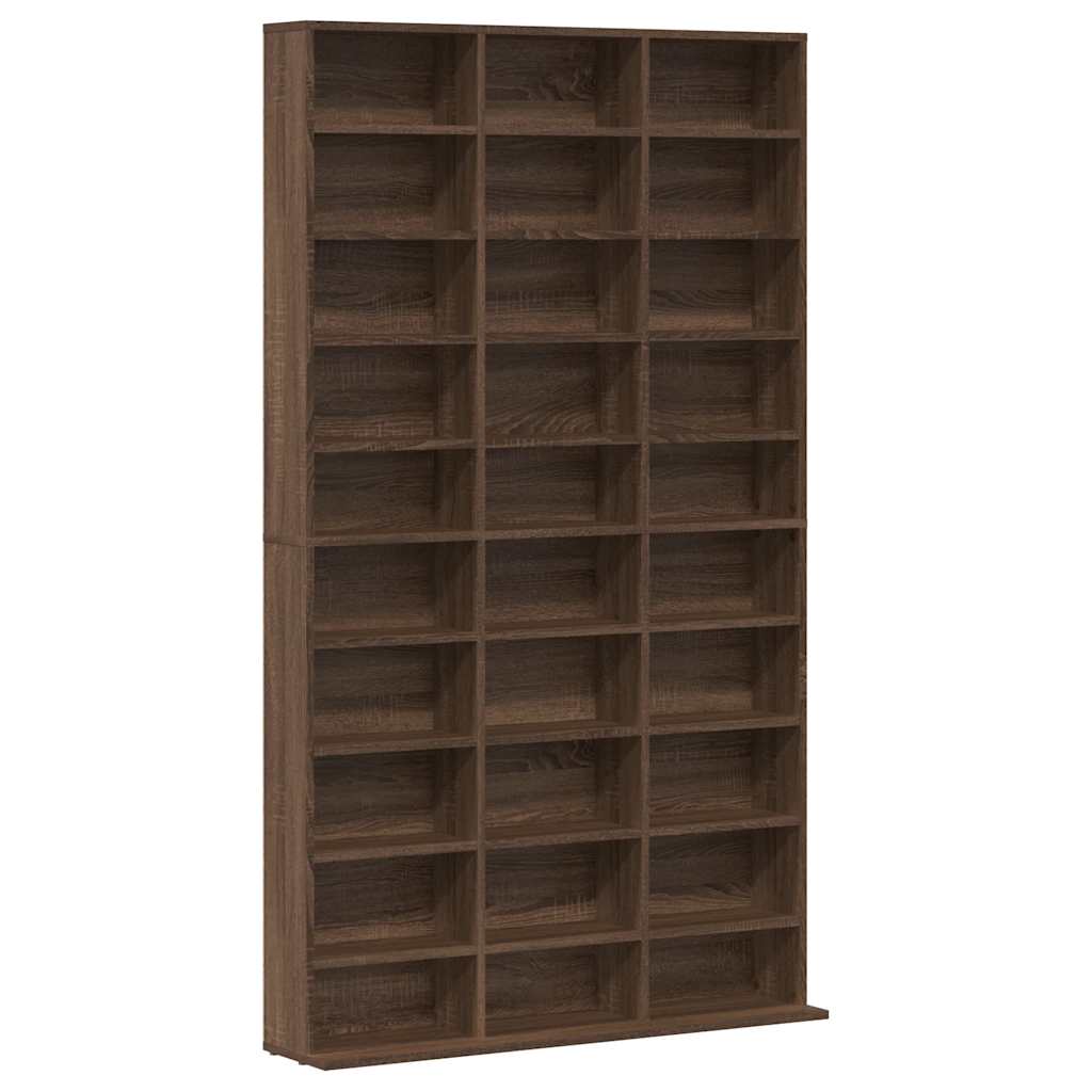 vidaXL CD-Regal Braun Eichen-Optik 102x23x177,5 cm Holzwerkstoff