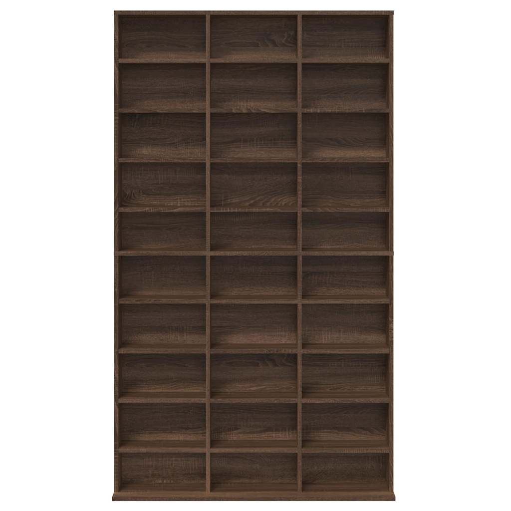 vidaXL CD-Regal Braun Eichen-Optik 102x23x177,5 cm Holzwerkstoff