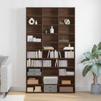 vidaXL CD-Regal Braun Eichen-Optik 102x23x177,5 cm Holzwerkstoff
