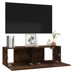 vidaXL TV-Wandschrank Räuchereiche 100x30x30 cm Holzwerkstoff
