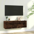 vidaXL TV-Wandschrank Räuchereiche 100x30x30 cm Holzwerkstoff
