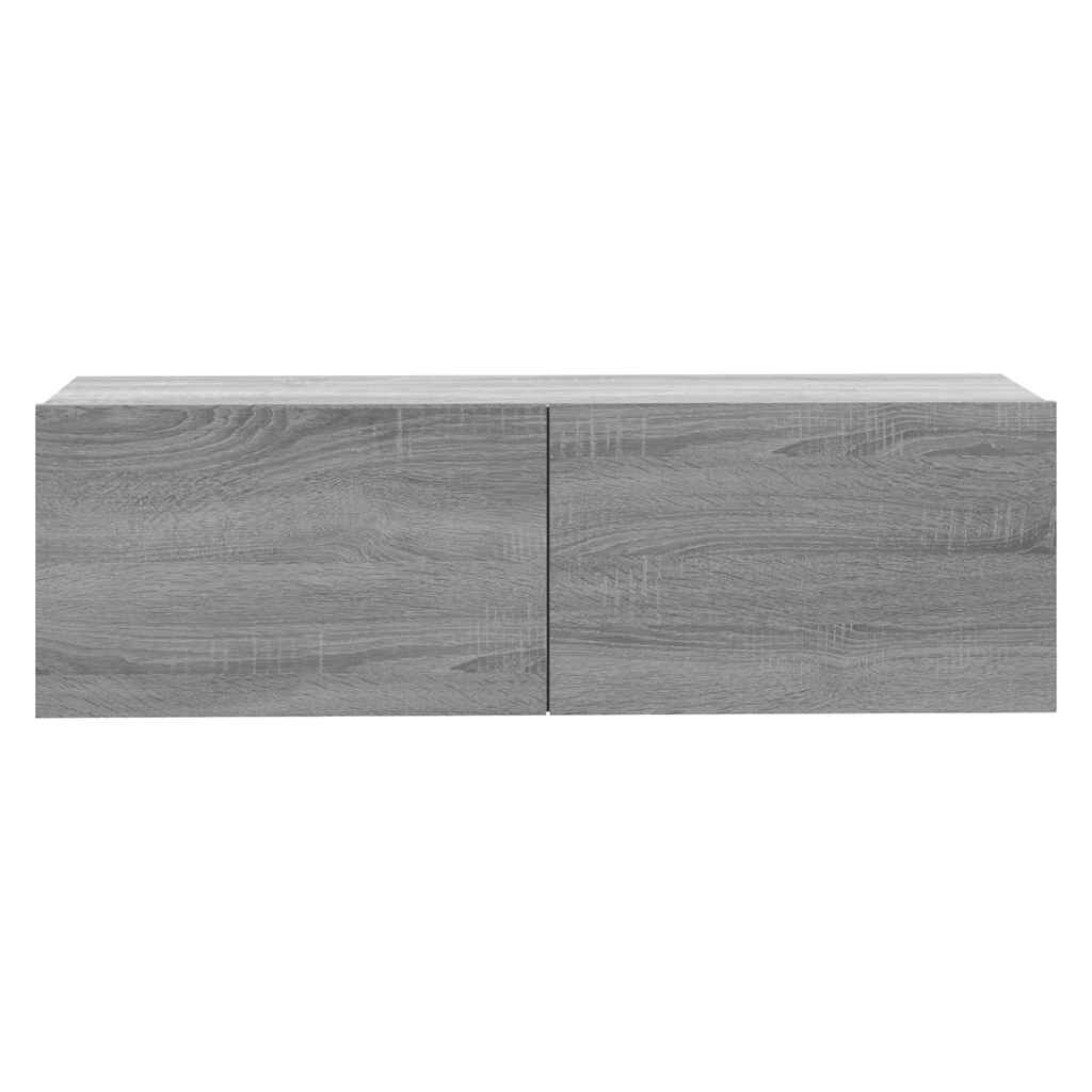 vidaXL TV-Wandschrank Grau Sonoma 100x30x30 cm Holzwerkstoff