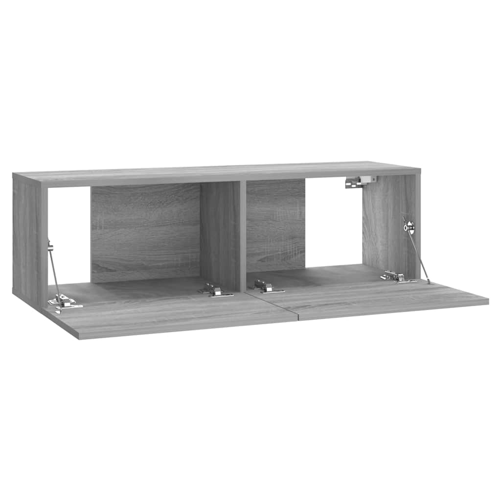 vidaXL TV-Wandschrank Grau Sonoma 100x30x30 cm Holzwerkstoff