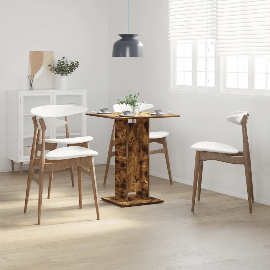 vidaXL Bistrotisch Räuchereiche 60x60x75 cm Holzwerkstoff