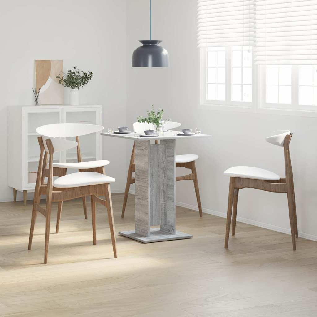 vidaXL Bistrotisch Grau Sonoma 60x60x75 cm Holzwerkstoff