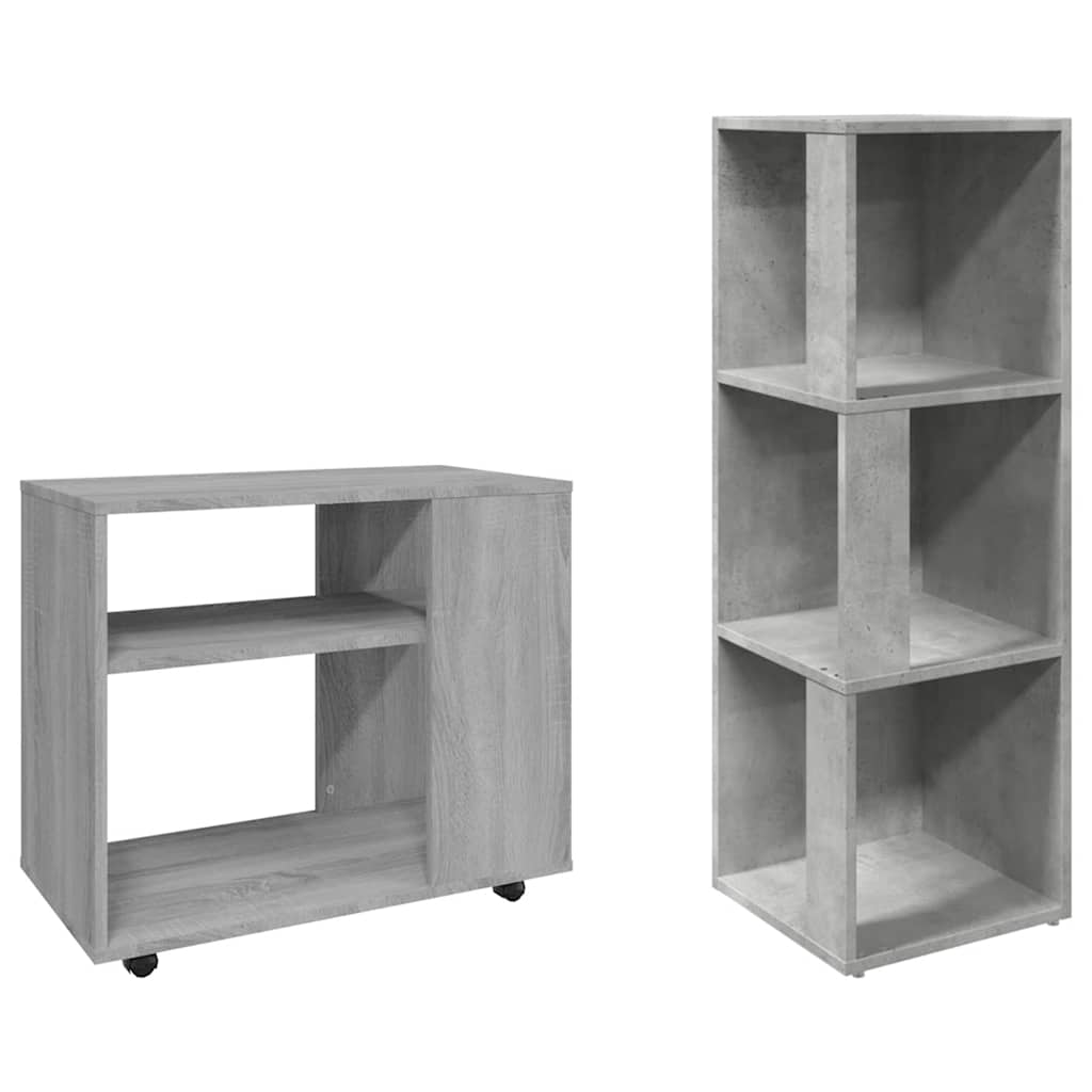 vidaXL Beistelltisch Grau Sonoma 70x35x55 cm Holzwerkstoff