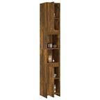 vidaXL Badezimmerschrank Räuchereiche 30x30x183,5 cm Holzwerkstoff