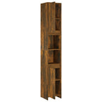 vidaXL Badezimmerschrank Räuchereiche 30x30x183,5 cm Holzwerkstoff
