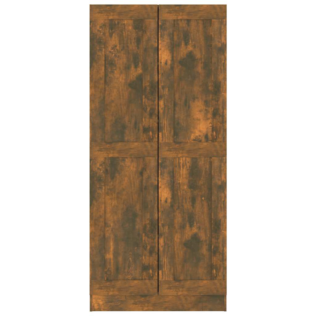 vidaXL Bücherschrank Räuchereiche 82,5x30,5x185,5 cm Holzwerkstoff