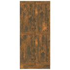 vidaXL Bücherschrank Räuchereiche 82,5x30,5x185,5 cm Holzwerkstoff