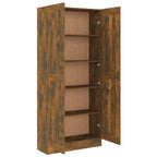 vidaXL Bücherschrank Räuchereiche 82,5x30,5x185,5 cm Holzwerkstoff