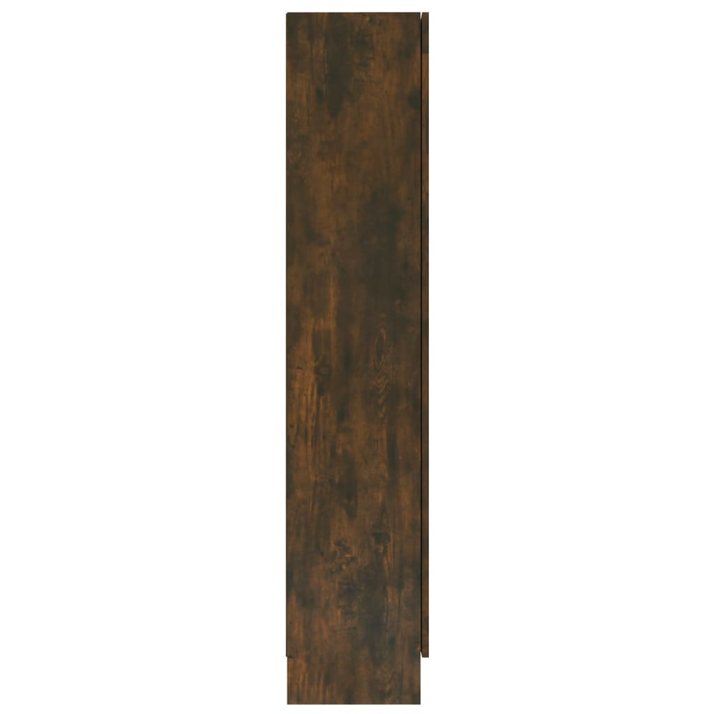 vidaXL Vitrinenschrank Räuchereiche 82,5x30,5x150 cm Holzwerkstoff
