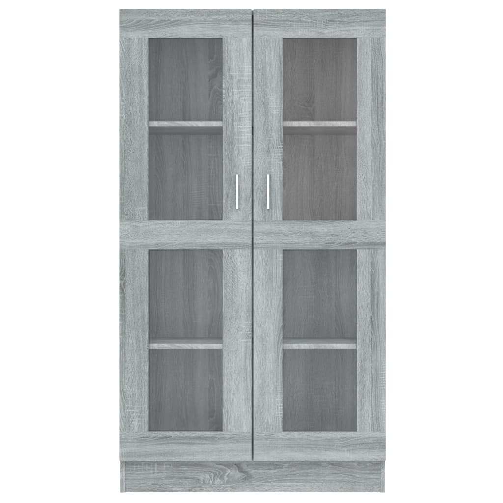 vidaXL Vitrinenschrank Grau Sonoma 82,5x30,5x150 cm Holzwerkstoff