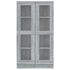 vidaXL Vitrinenschrank Grau Sonoma 82,5x30,5x150 cm Holzwerkstoff