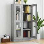 vidaXL Vitrinenschrank Grau Sonoma 82,5x30,5x150 cm Holzwerkstoff