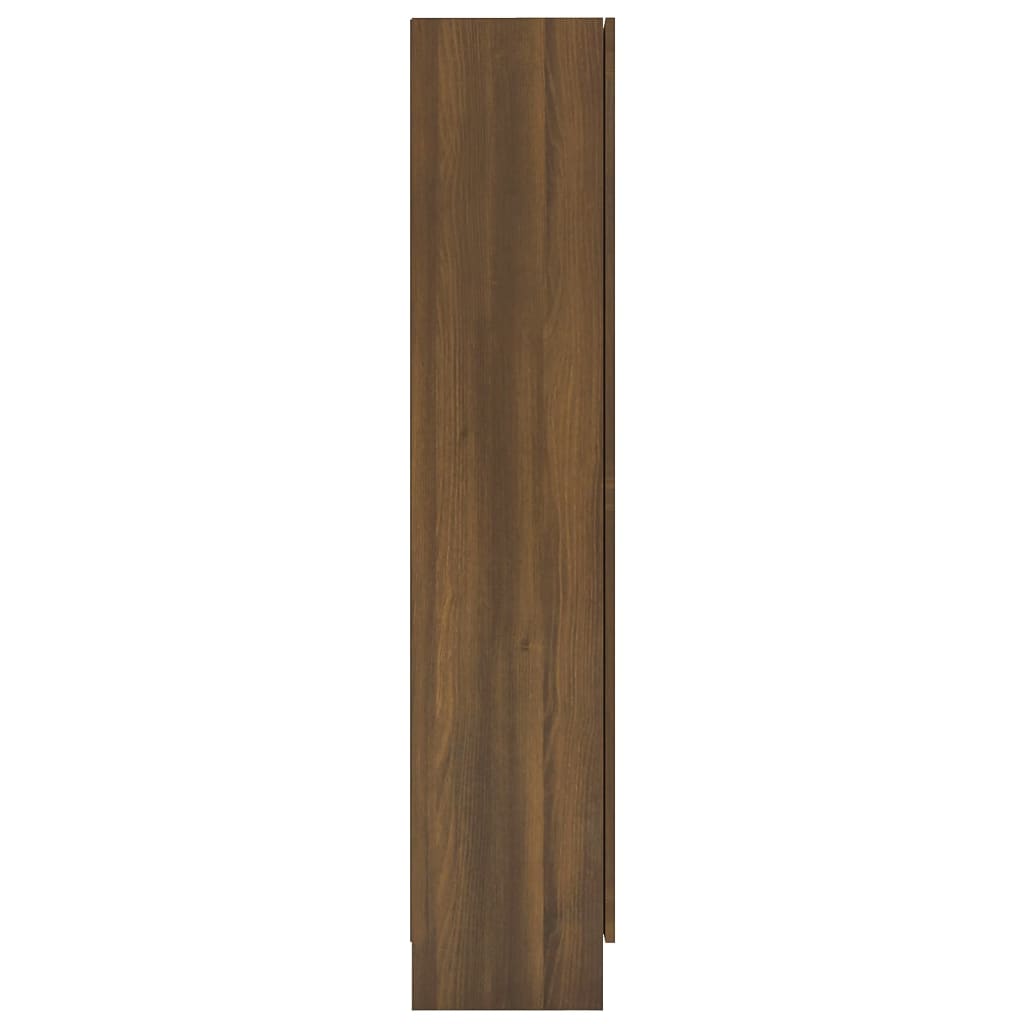 vidaXL Vitrinenschrank Braun Eiche-Optik 82,5x30,5x150cm Holzwerkstoff