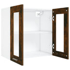 vidaXL Hängeschrank Lyon Glas Räuchereiche 60x31x60 cm Holzwerkstoff