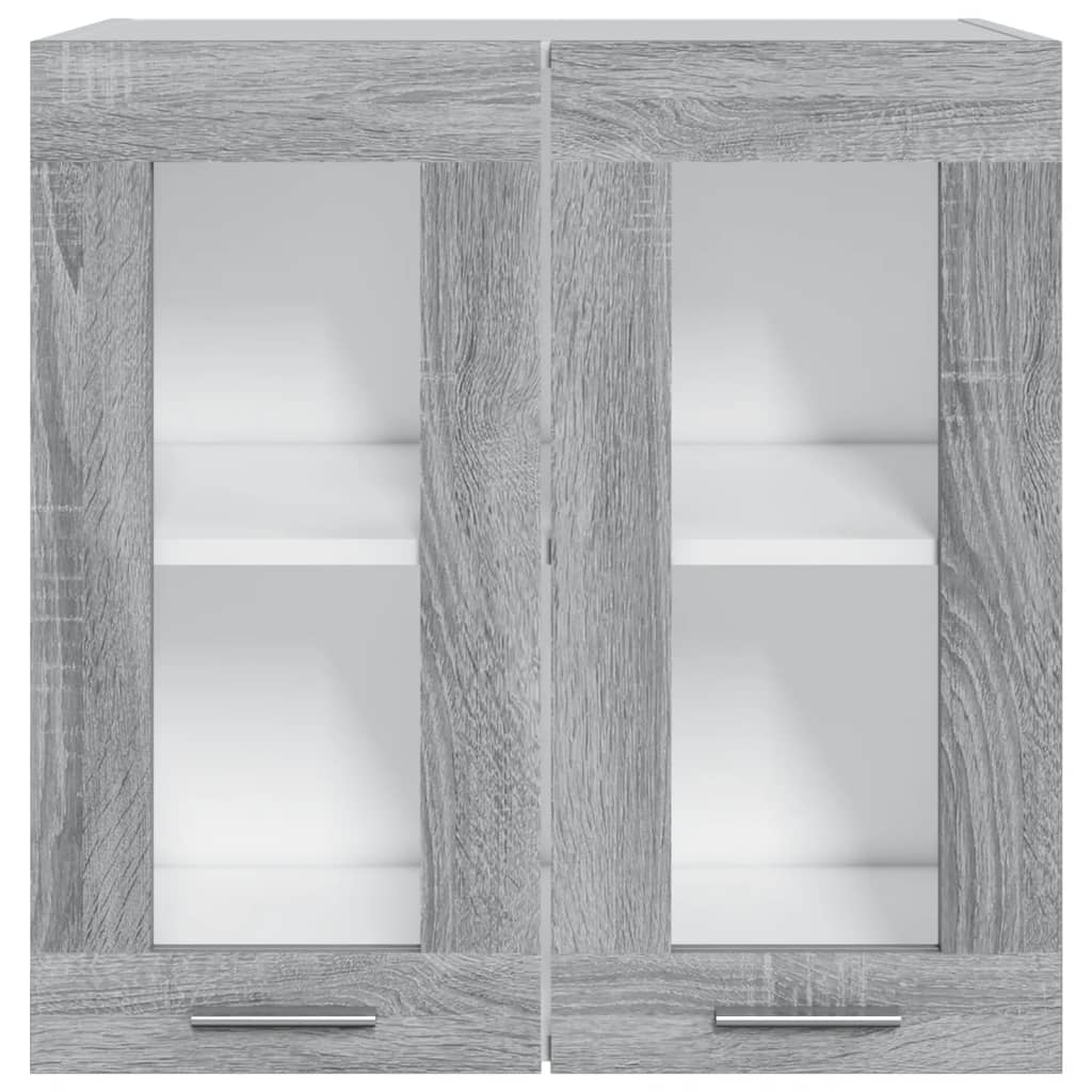 vidaXL Hängeschrank Lyon Glas Grau Sonoma 60x31x60 cm Holzwerkstoff