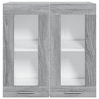 vidaXL Hängeschrank Lyon Glas Grau Sonoma 60x31x60 cm Holzwerkstoff