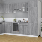 vidaXL Hängeschrank Lyon Glas Grau Sonoma 60x31x60 cm Holzwerkstoff