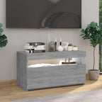 vidaXL TV-Schrank mit LED-Leuchten Grau Sonoma 75x35x40 cm
