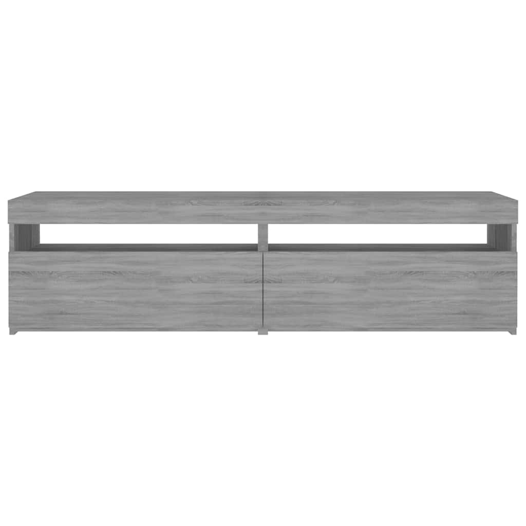 vidaXL TV-Schrank mit LED-Leuchten 2 Stück Grau Sonoma 75x35x40 cm