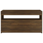 vidaXL TV-Schrank mit LED-Leuchten Braun Eichen-Optik 75x35x40 cm