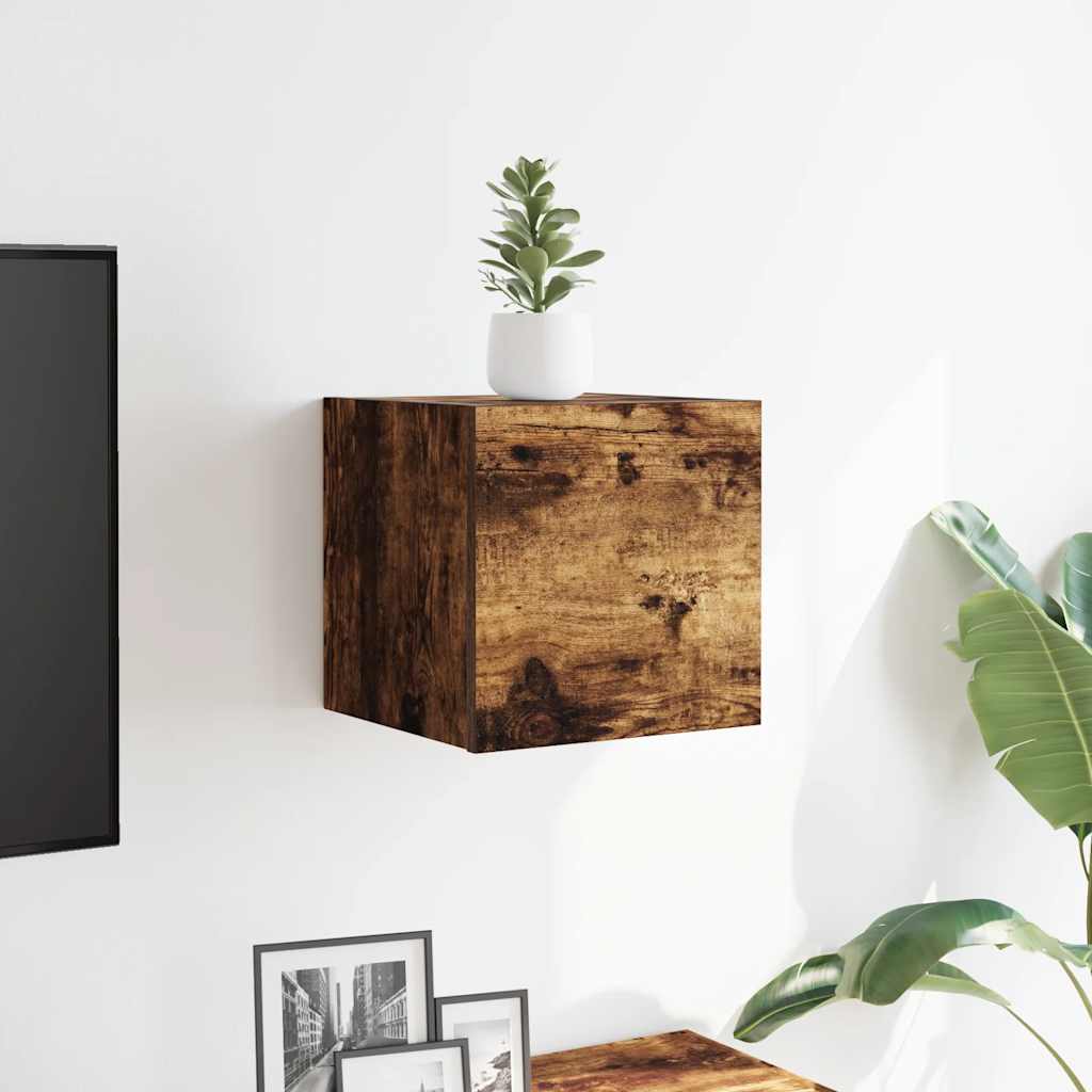 vidaXL TV-Wandschrank Räuchereiche 30,5x30x30 cm