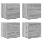 vidaXL TV-Wandschränke 4 Stk. Grau Sonoma 30,5x30x30 cm