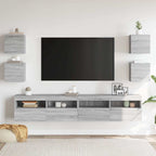vidaXL TV-Wandschränke 4 Stk. Grau Sonoma 30,5x30x30 cm