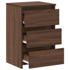 vidaXL Nachttische 2 Stk. Braun Eiche 40x35x62,5 cm Holzwerkstoff