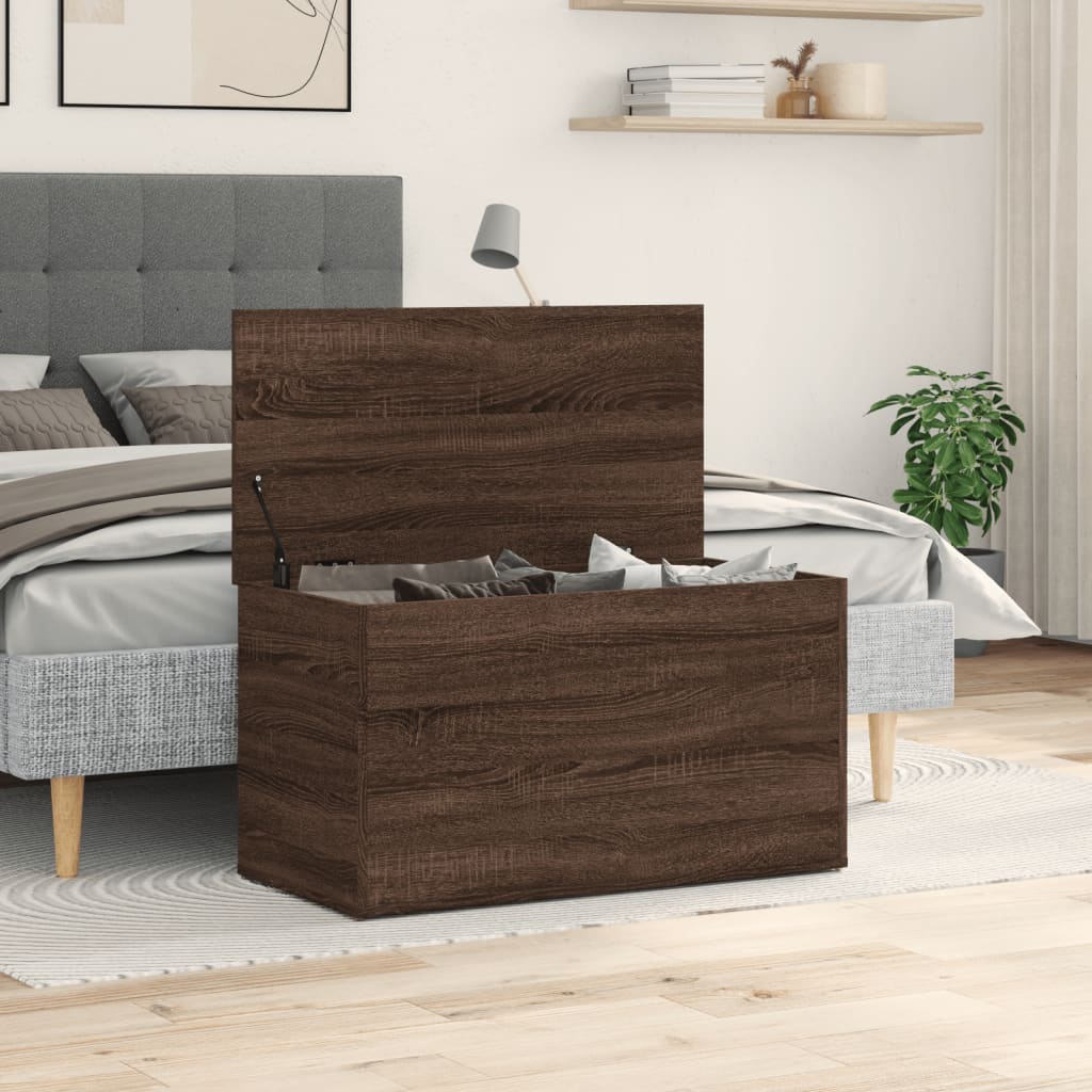vidaXL Aufbewahrungstruhe Braun Eichen-Optik 84x42x46 cm Holzwerkstoff