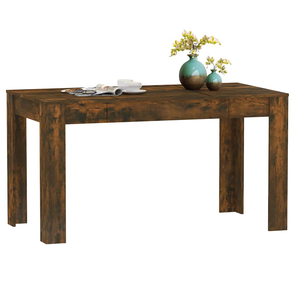 vidaXL Esstisch Räuchereiche 140x74,5x76 cm Holzwerkstoff