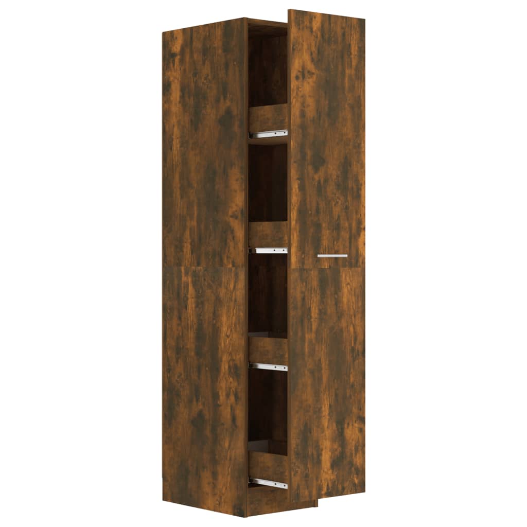 vidaXL Apothekerschrank Räuchereiche 30x42,5x150 cm Holzwerkstoff