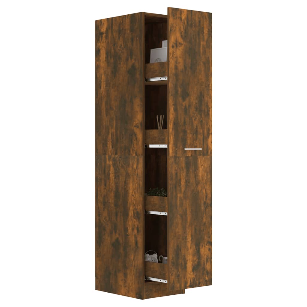 vidaXL Apothekerschrank Räuchereiche 30x42,5x150 cm Holzwerkstoff