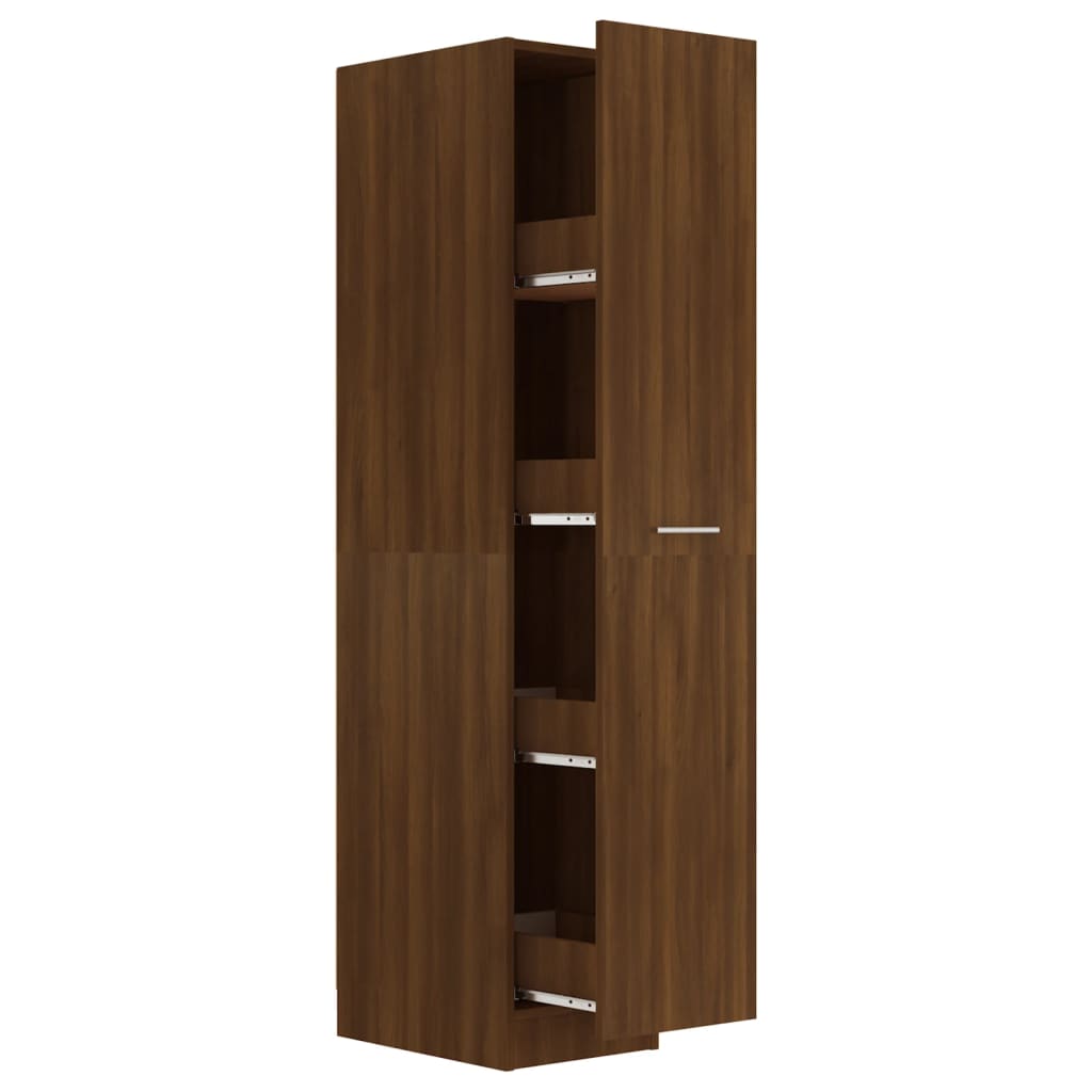 vidaXL Apothekerschrank Braun Eichen-Optik 30x42,5x150cm Holzwerkstoff