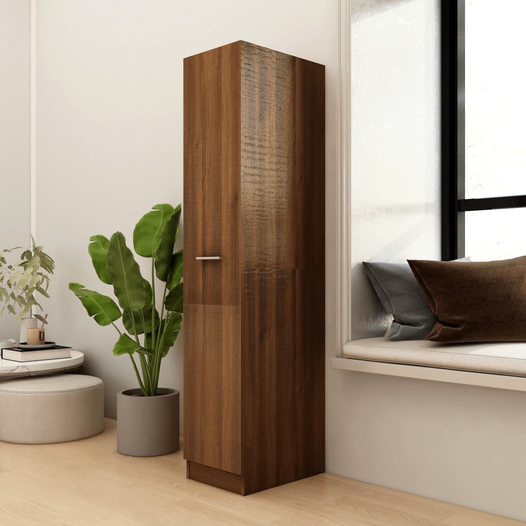 vidaXL Apothekerschrank Braun Eichen-Optik 30x42,5x150cm Holzwerkstoff